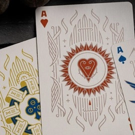 Spielkarten Celestial Valor Playing Cards by Giovanni Meroni (greenish yellow)