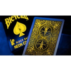 Spielkarten Bicycle Neon Rider Back Yellow-Starburst Deck Playing Cards