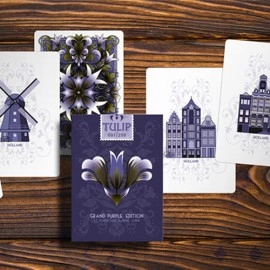 Spielkarten Grand Tulip Purple Playing Cards by Dutch Card House Company