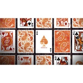 Spielkarten Paisley Ton sur Ton Poudre Orange workers Deck