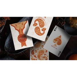 Spielkarten Paisley Ton sur Ton Poudre Orange workers Deck
