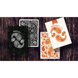 Spielkarten Paisley Ton sur Ton Poudre Orange workers Deck