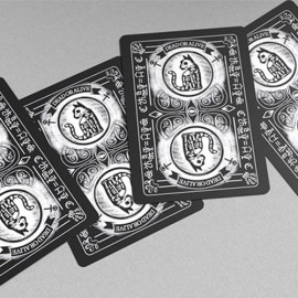 Spielkarten Schrodinger's Cat: Quantum Gilded Dead Black Playing Cards