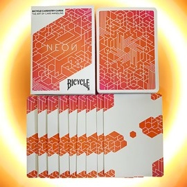 Spielkarten Bicycle Neon Cardistry Orange Bump Playing Cards 