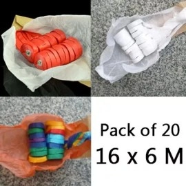 Throw Streamers - Red - Pack of 20 (16 x 6 Meters)