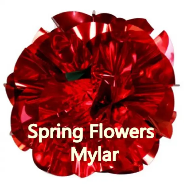 Spring Flowers Mylar - Jumbo - Red 42 cm